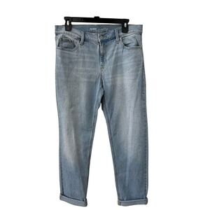 Old Navy Wow Boyfriend Jeans 6 Light Wash Mid-Rise Straight Leg Denim